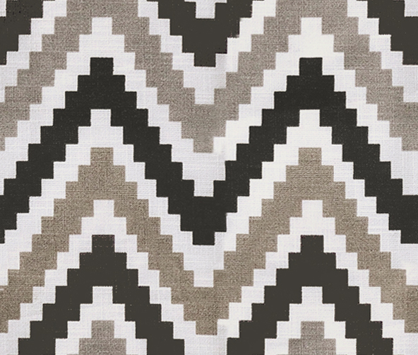 Chevon Zigzag Print Polyester Cotton Curtain ADA