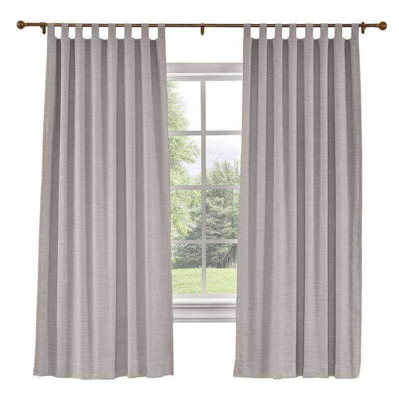CUSTOM Liz Light Lavender Polyester Linen Curtain Drapery with Lined