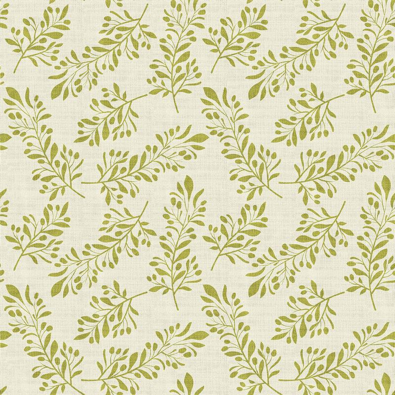 Nature Print Polyester Linen Curtain Drapery JASPER