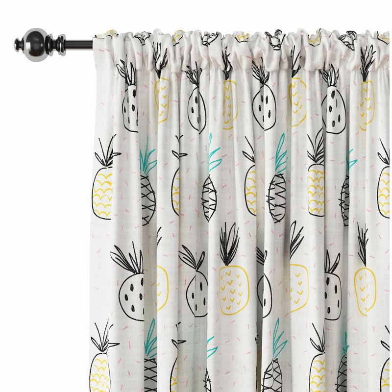 Spring Print Polyester Linen Curtain Drapery OILPAINTING