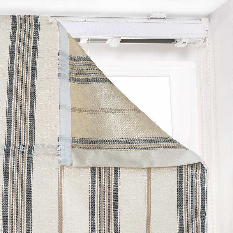 CALEB Stripe Polyester Cotton Room Darkening Roman Shade
