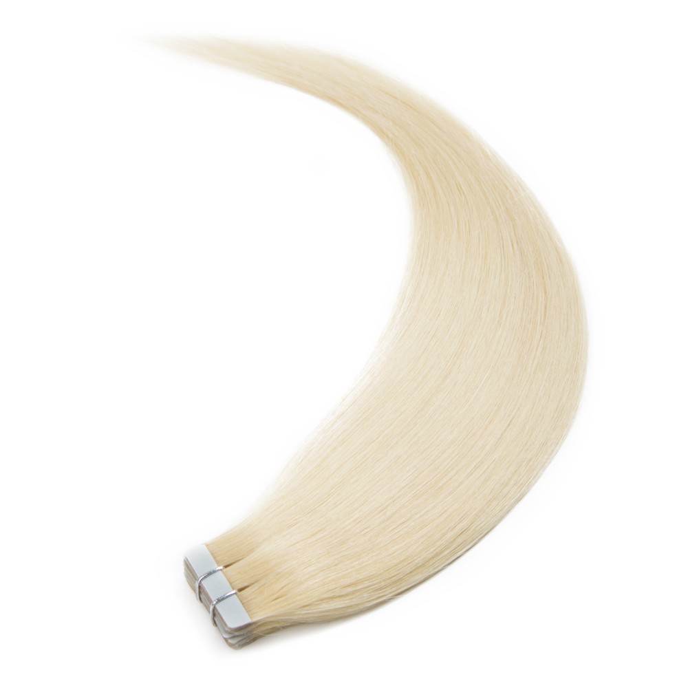 20pcs 50g Straight Tape In Hair Extensions #613 Lightest Blonde