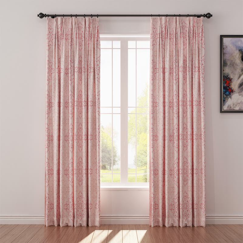 Geometric Print Polyester Linen Curtain Drapery KRISTINE