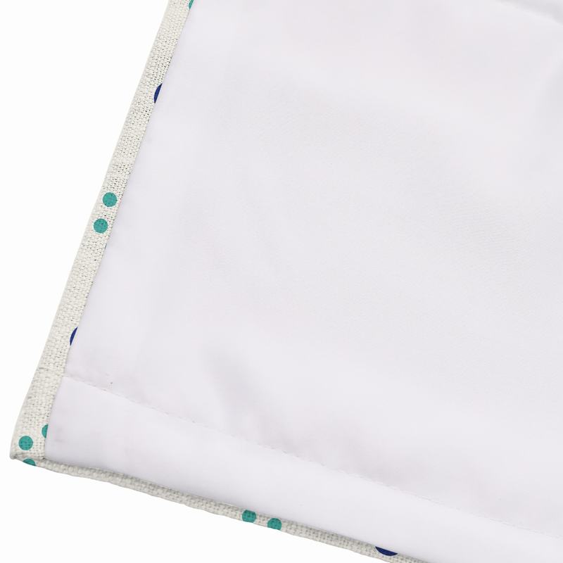 CAMELLIA Geometric Print Polyester Linen Roman Shade