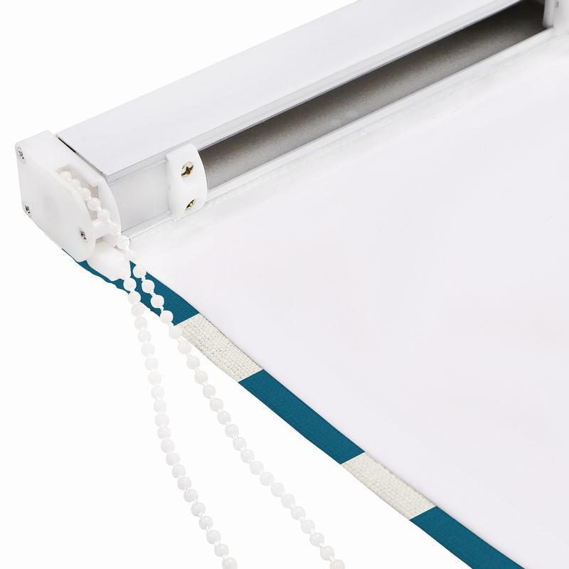 CHELSEA Abstract Print Polyester Linen Roman Shade