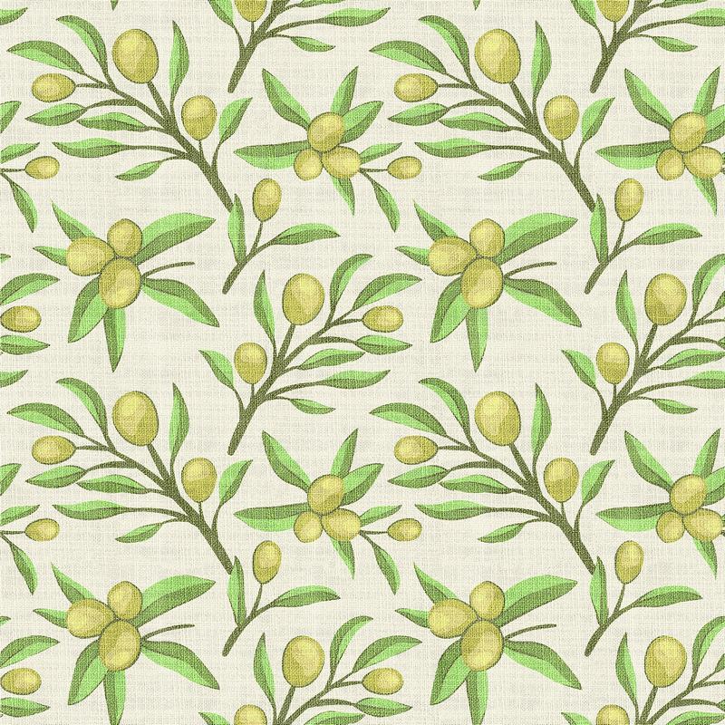 Nature Print Polyester Linen Curtain Drapery ASHER