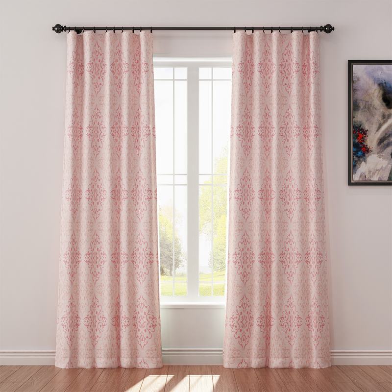 Geometric Print Polyester Linen Curtain Drapery KRISTINE