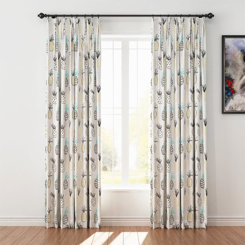 Spring Print Polyester Linen Curtain Drapery OILPAINTING