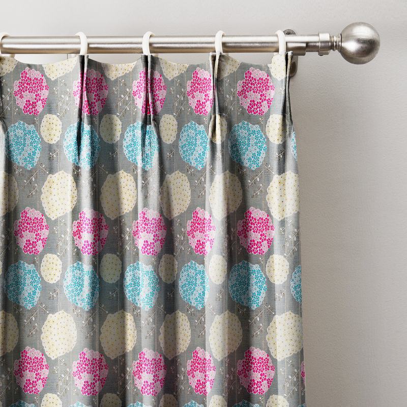 Cartoon Flowers Printed Window Drape Thermal Insulated Curtain EMMETT