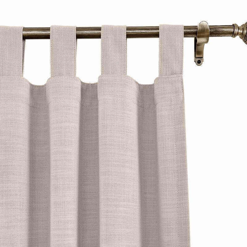 CUSTOM Liz Pink Lemonade Polyester Linen Curtain Drapery with Lined