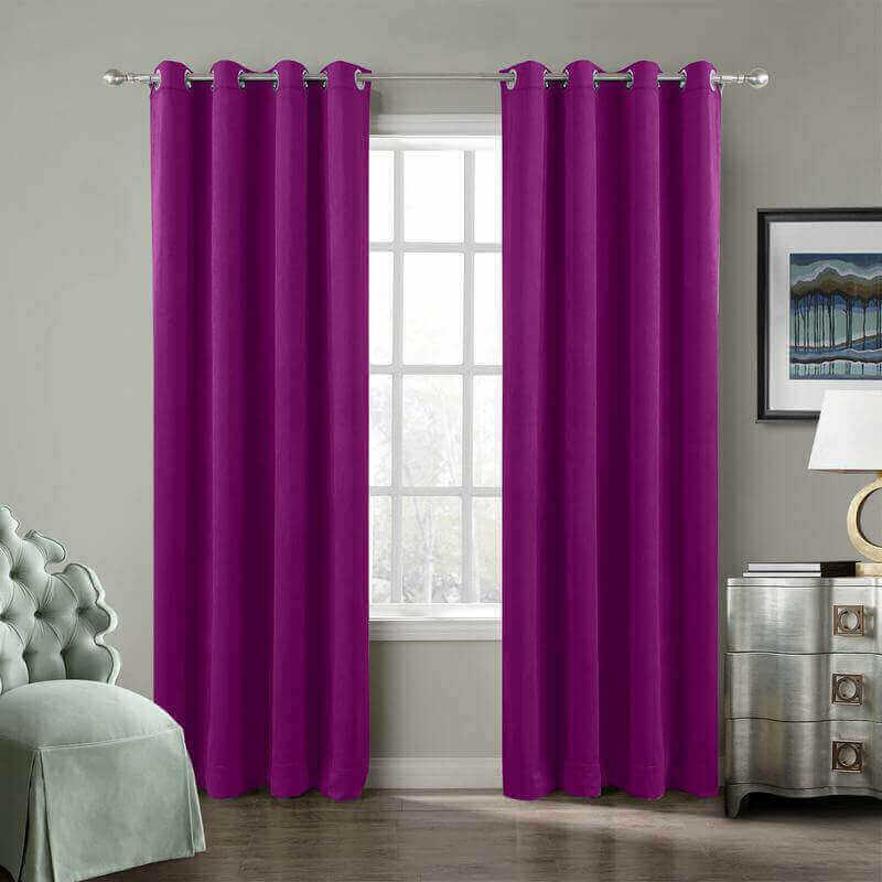 CUSTOM Birkin Purple Velvet Curtain Drapery With Lining For Traverse Rod Pole or Track