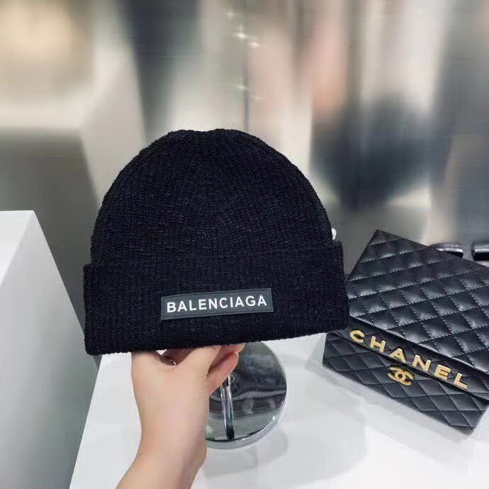 20冬季最新专柜款-Balenciaga新款雪花工艺薄款针织帽，字母标志针织帽，质感薄款，面料超舒适，秋冬流行色调，潮人百搭款！时尚街头风！
