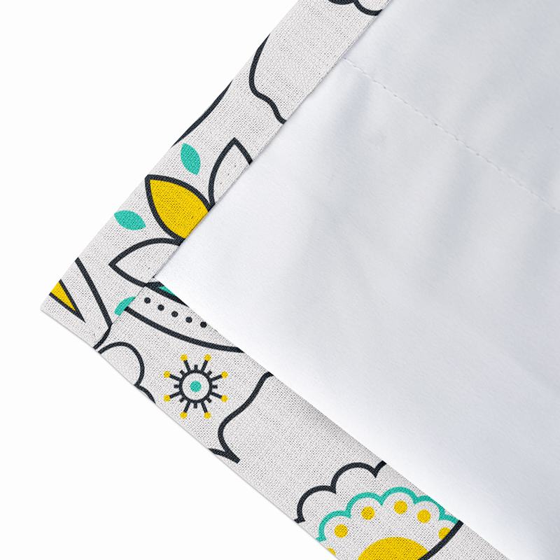 Paisleys Print Polyester Linen Curtain Drapery ATLAS