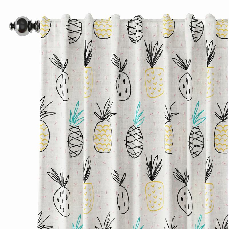 Spring Print Polyester Linen Curtain Drapery OILPAINTING