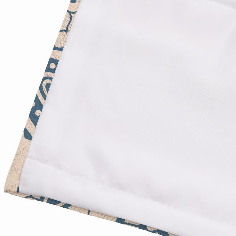 AMBER Paisley Print Polyester Linen Roman Shade