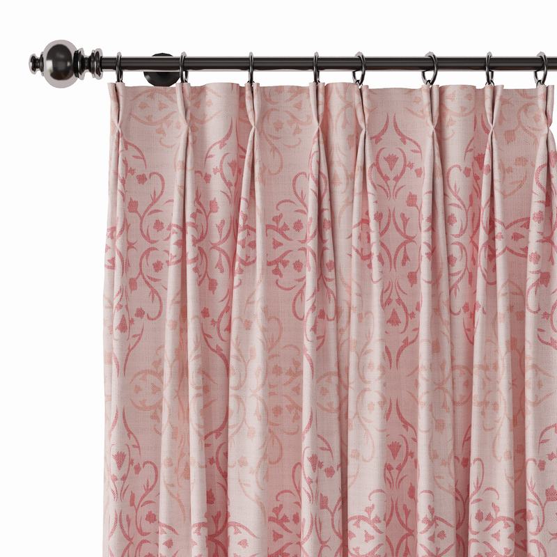 Geometric Print Polyester Linen Curtain Drapery KRISTINE
