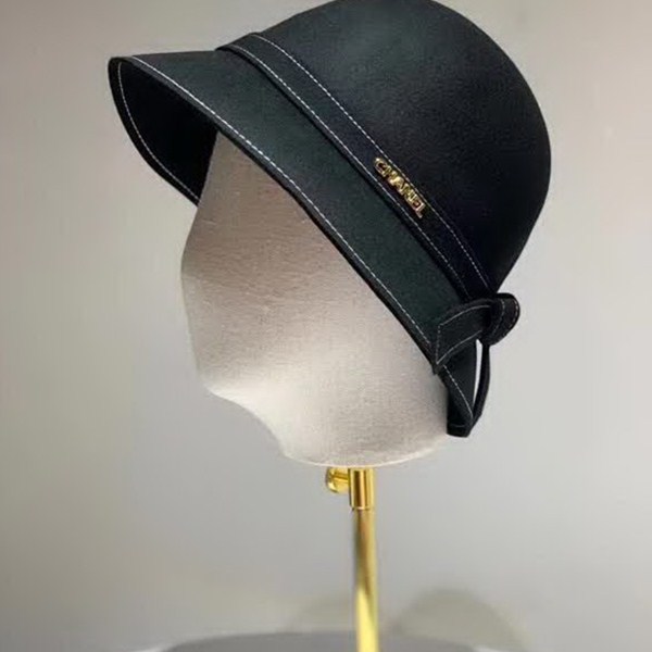 20冬季最新专柜款-Chanel2020秋冬新款羊毛礼帽，蝴蝶结盆帽，羊毛面料，高端定制