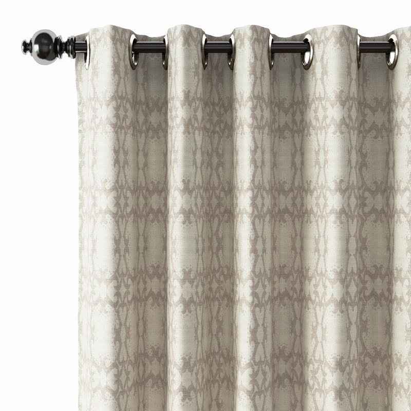 Geometric Print Polyester Linen Curtain Drapery SUMA