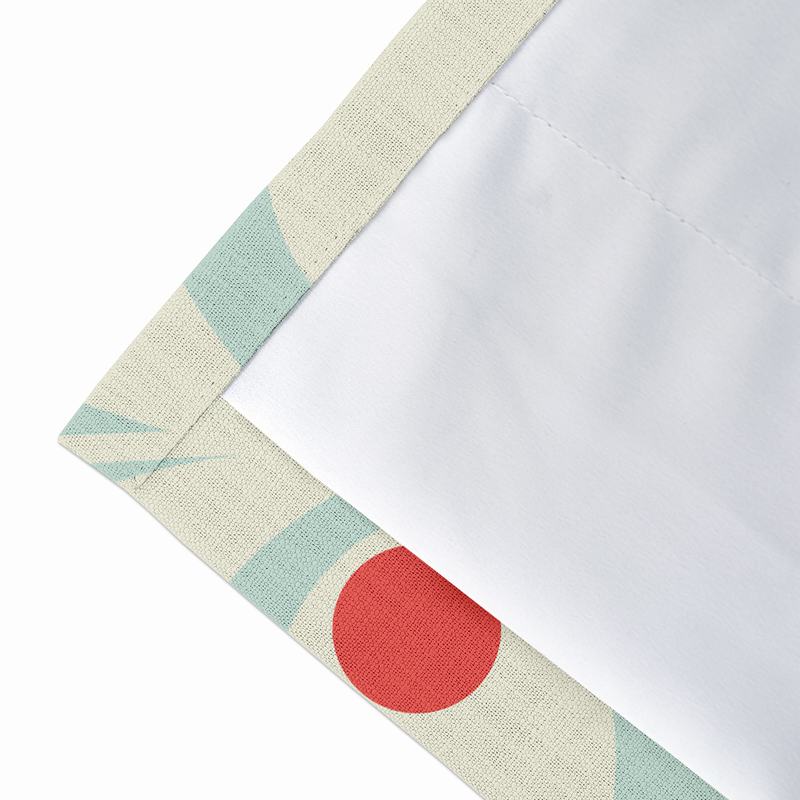 Abstract Print Polyester Linen Curtain Drapery PARROT