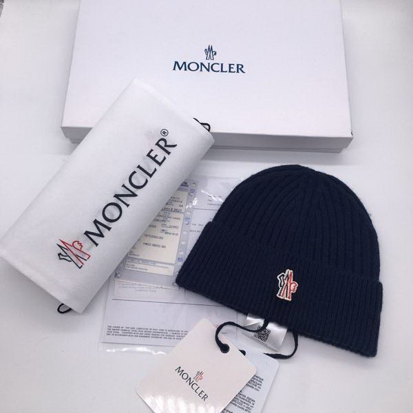 官网同步20秋季最新款-Moncler新款毛线针织帽子,专柜同步,冬季必备款