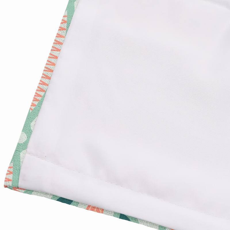 ADELINE Geometric Print Polyester Linen Roman Shade