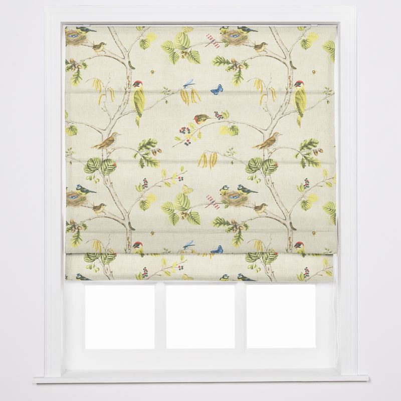 SOPHIA Rural Pastoral Print Polyester Cotton Roman Shade