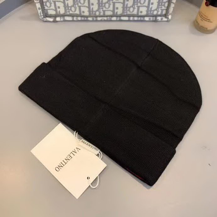 20冬季最新专柜款-VALENTINO华伦天奴羊毛毛线帽，定制羊毛，帅气朋克风超酷时尚街头风