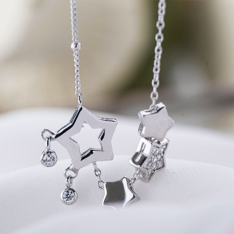 SA SILVERAGE Real 925 SterlinSA SILVERAGE Real 925 Sterling Silver Anklets Fine Jewelry Women Star Cubic Zirconia Charms Adjustable Link 2017 Hot Saleg Silver Anklets Fine Jewelry Women Star Cubic Zirconia Charms Adjustable Link 2017 Hot Sale