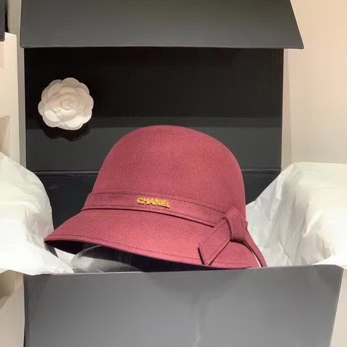 20冬季最新专柜款-Chanel2020秋冬新款羊毛礼帽，蝴蝶结盆帽，羊毛面料，高端定制