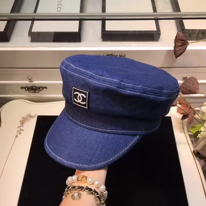 20冬季最新专柜款-Chanel小香牛仔系列海军帽 百搭单品,舒适休闲