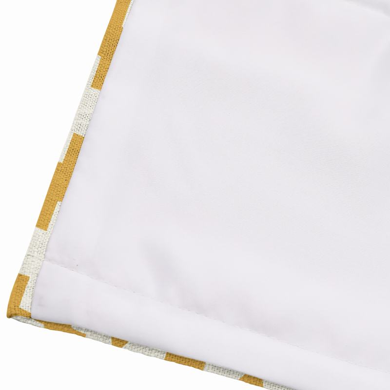 JULIAN Geometric Print Polyester Linen Room Darkening Roman Shade