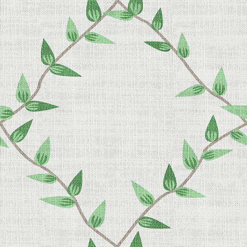 Nature Print Polyester Linen Curtain Drapery GARDEN