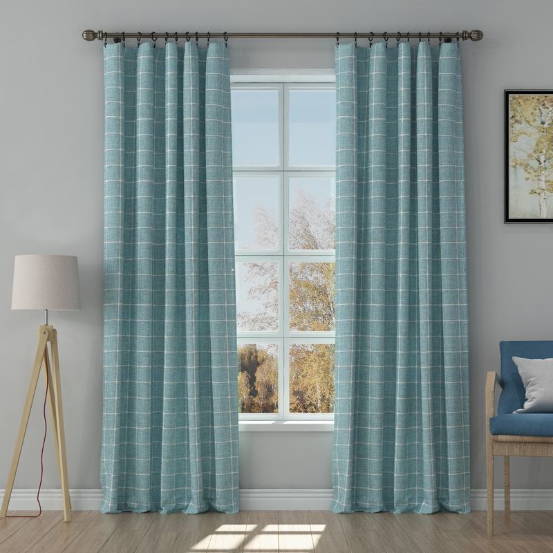 Solid Jacquard Diamond Curtain Drapery IMOGEN