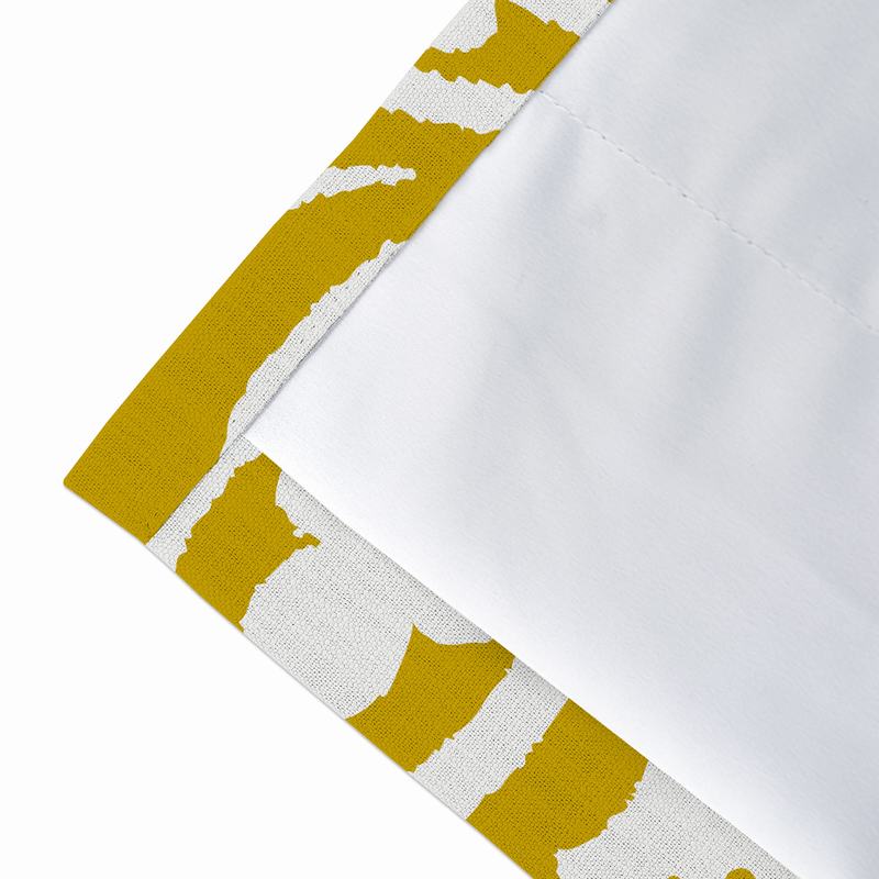 Abstract Print Polyester Linen Curtain Drapery YULAN