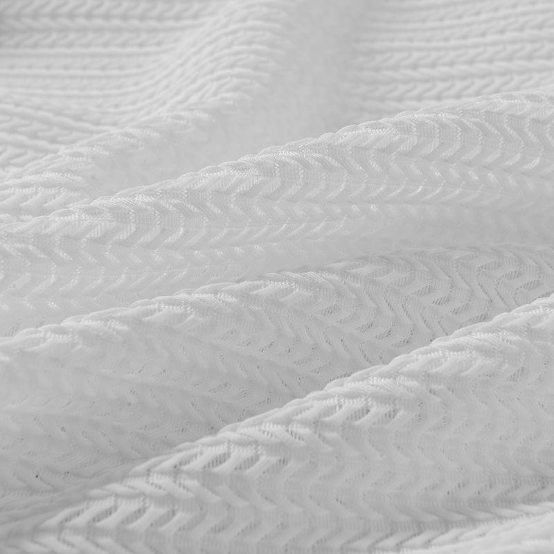 Hollow Mesh Herringbone Polyester Soft Sheer Curtain Drapery GENNY