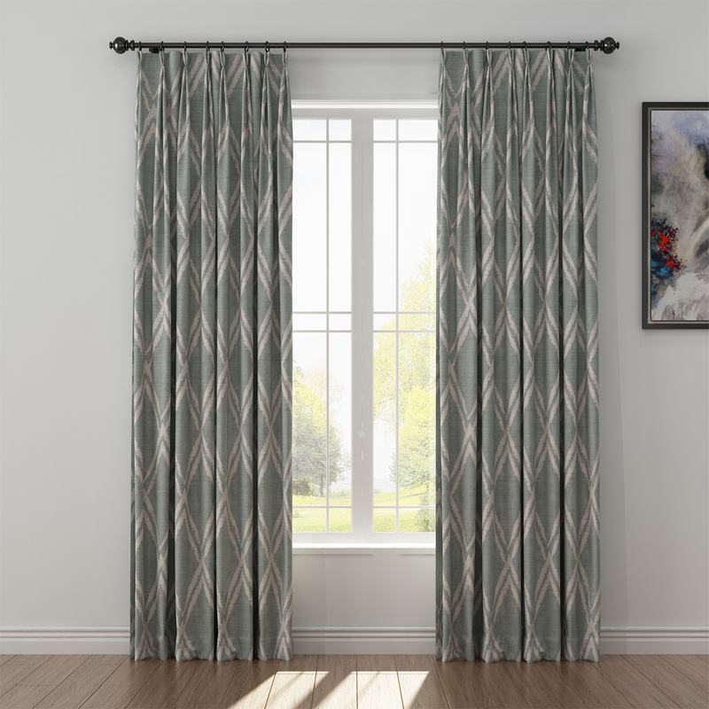 Geometic Print Polyester Linen Curtain Drapery ABSTRACT