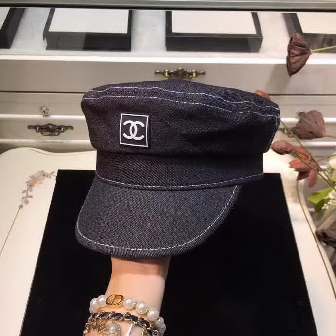 20冬季最新专柜款-Chanel小香牛仔系列海军帽 百搭单品,舒适休闲