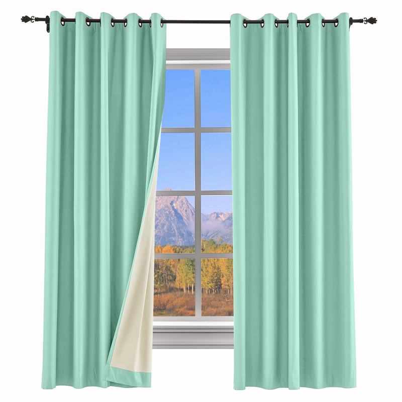 100% Blackout Curtain Thermal Foam Coated Drapery Custom SABA