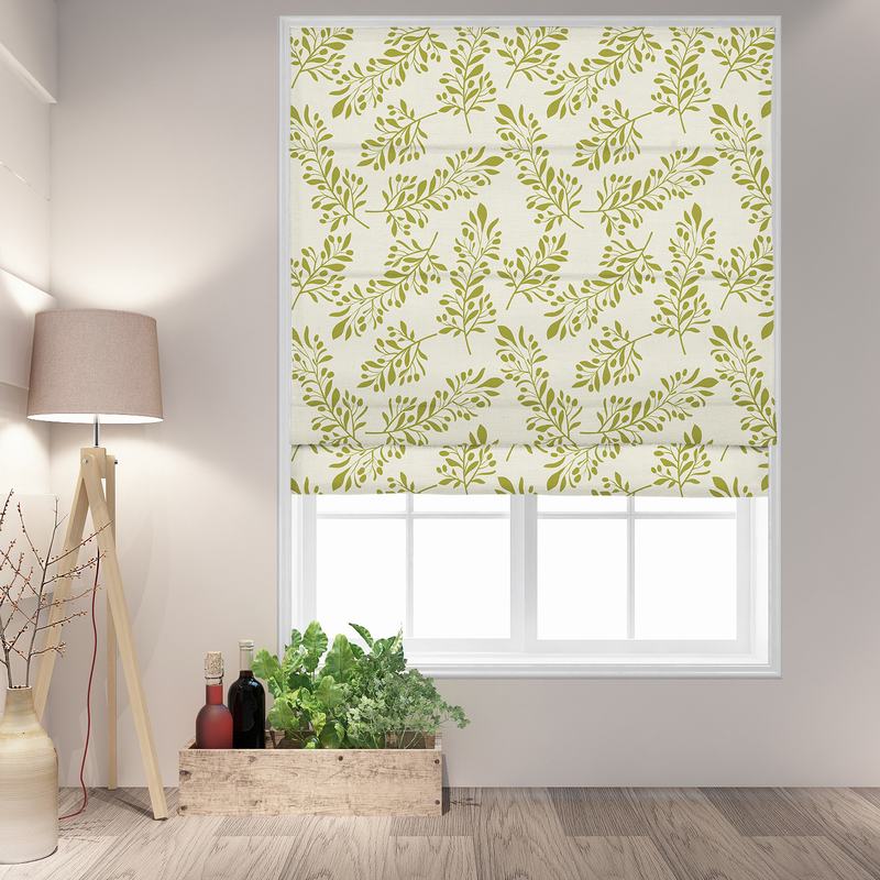 JASPER Nature Print Polyester Linen Roman Shade