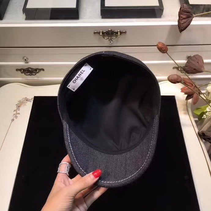 20冬季最新专柜款-Chanel小香牛仔系列海军帽 百搭单品，舒适休闲