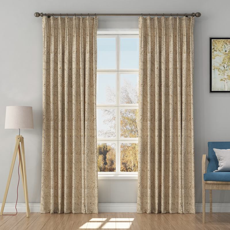 Solid Jacquard Diamond Curtain Drapery OLIVIA