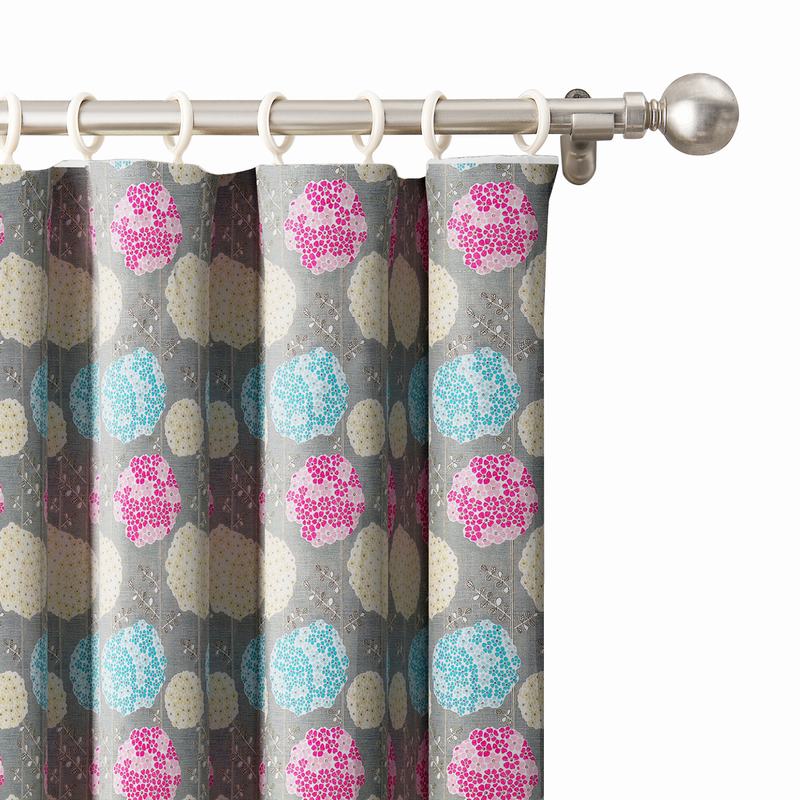 Cartoon Flowers Printed Window Drape Thermal Insulated Curtain EMMETT