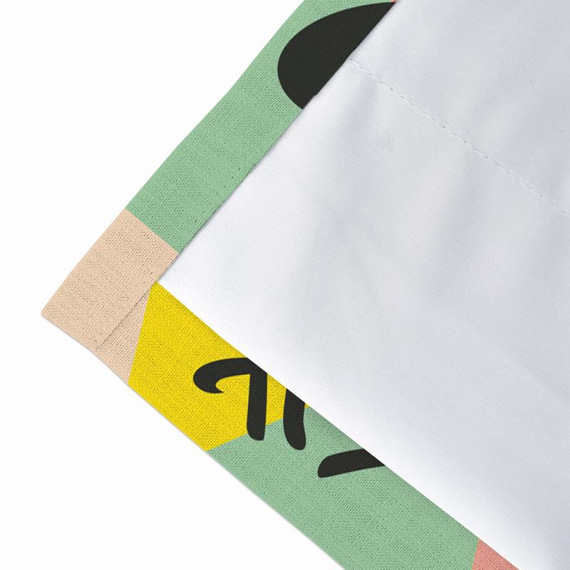 Abstract Print Polyester Linen Curtain Drapery MAISIE