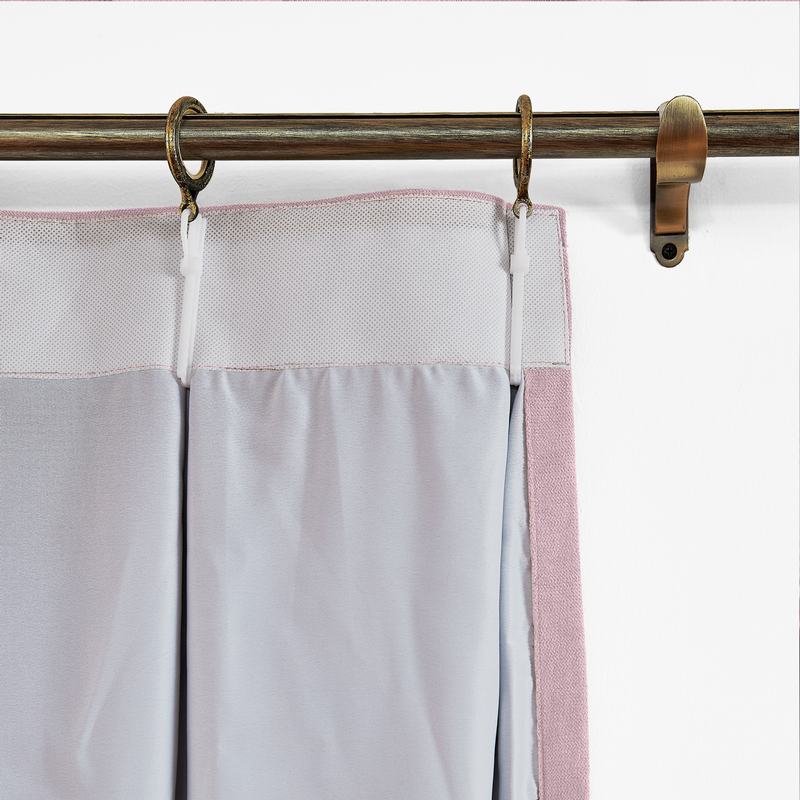 CUSTOM Kante Light Lavender Polyester Cotton Drapery With Lining Curtains