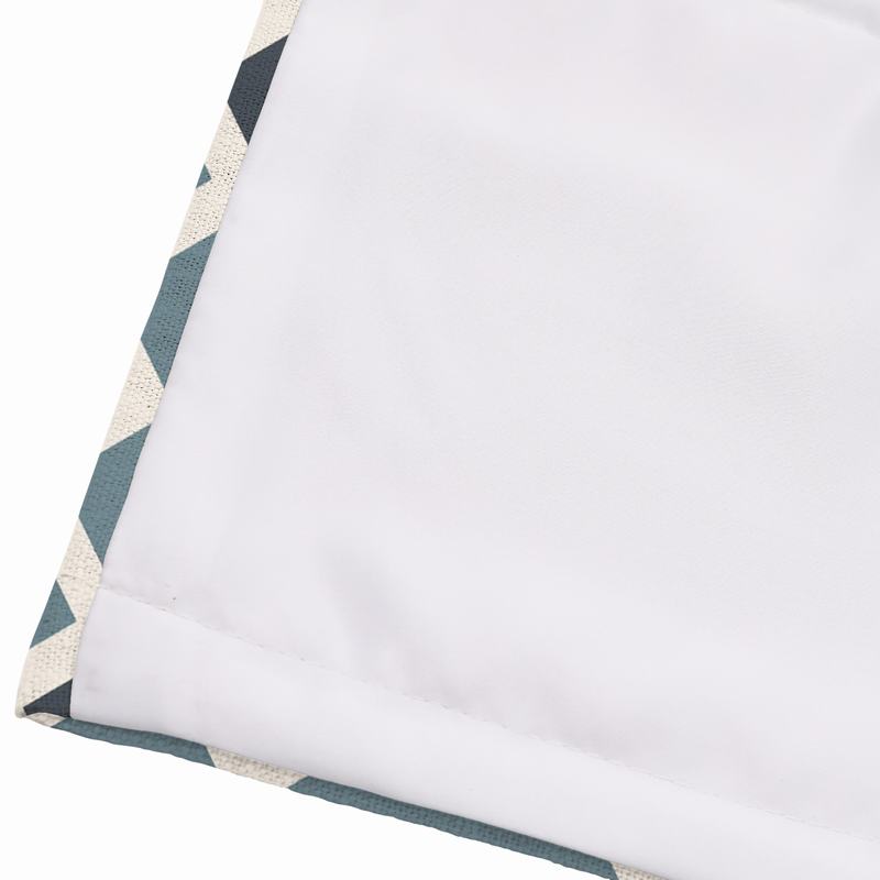 COLE Geometric Print Polyester Linen Roman Shade