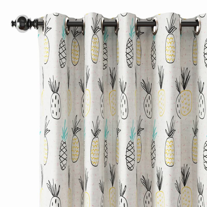 Spring Print Polyester Linen Curtain Drapery OILPAINTING