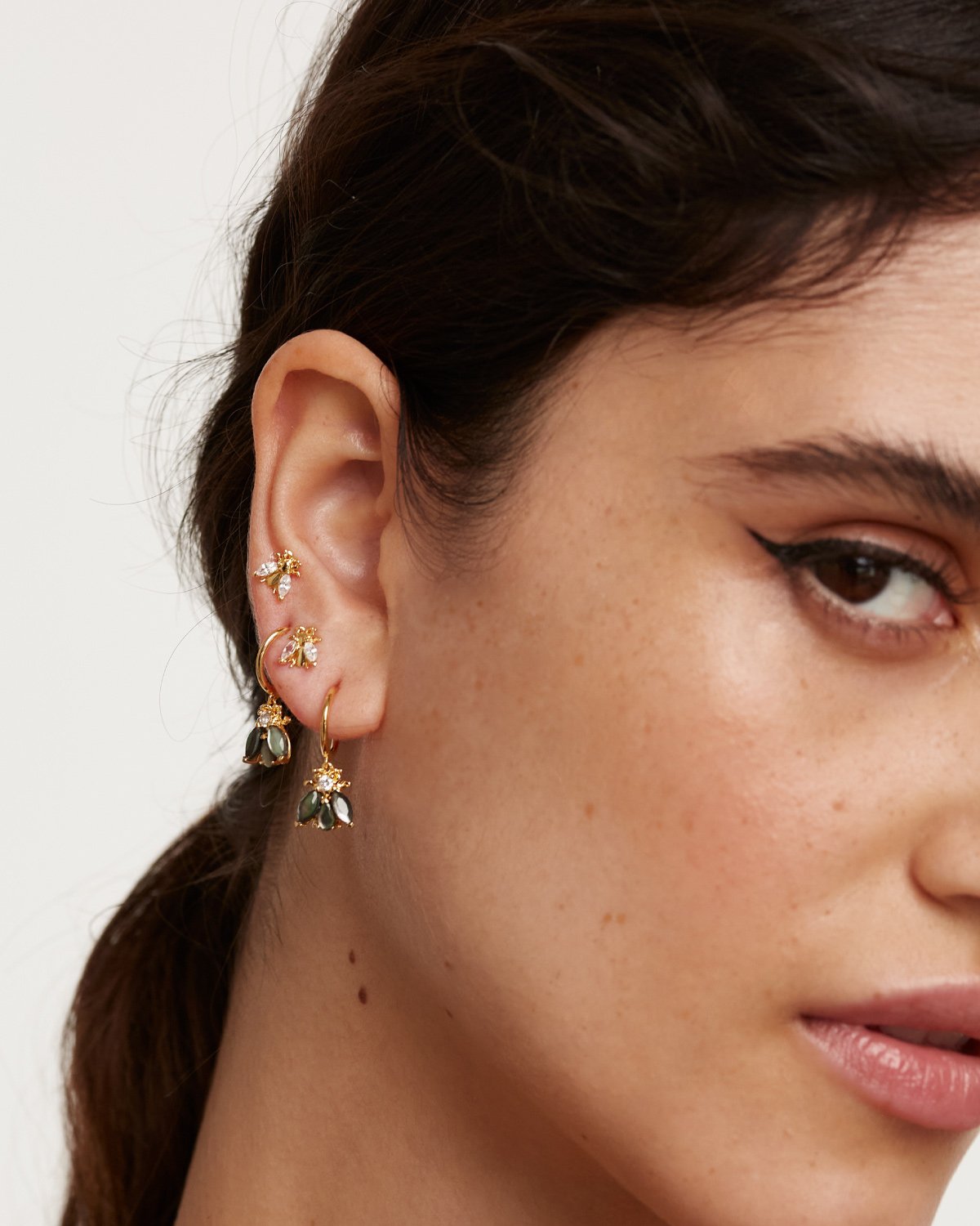 GRID ZAZA GOLD EARRINGS