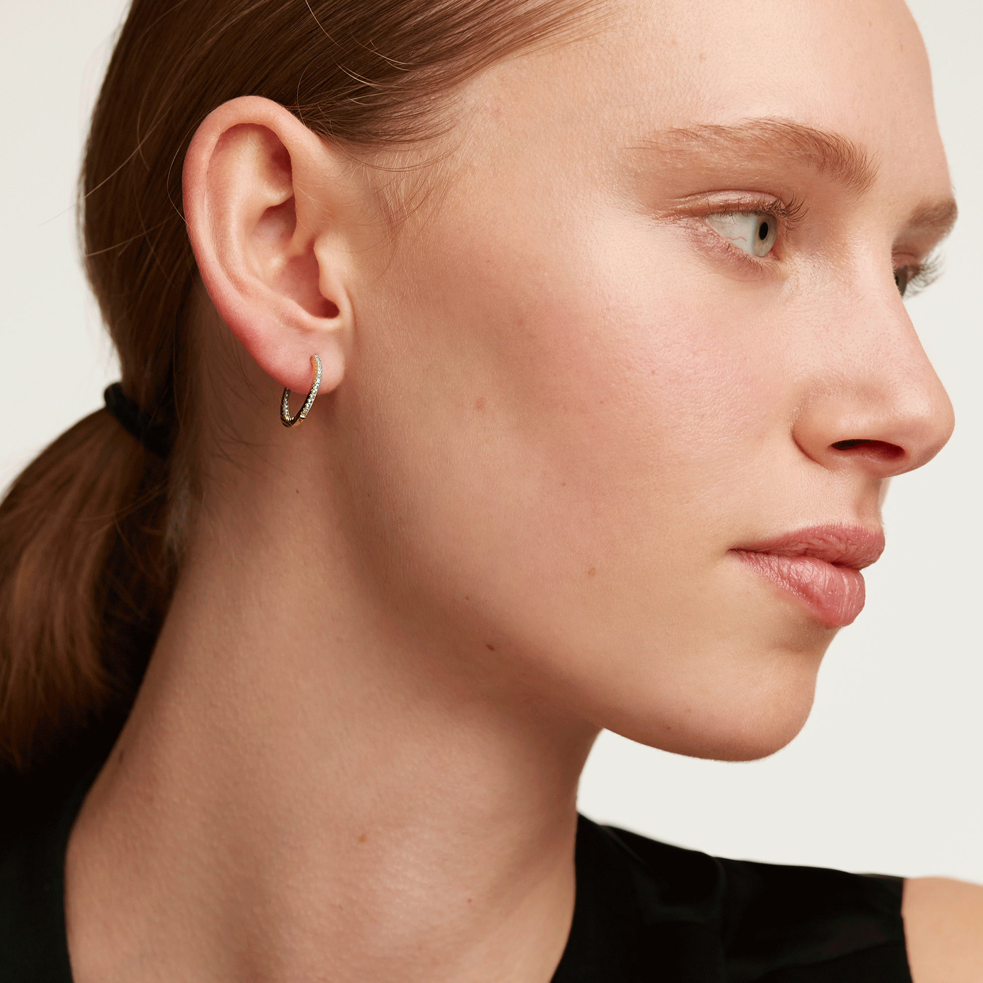 Celeste Medium Hoops Gold