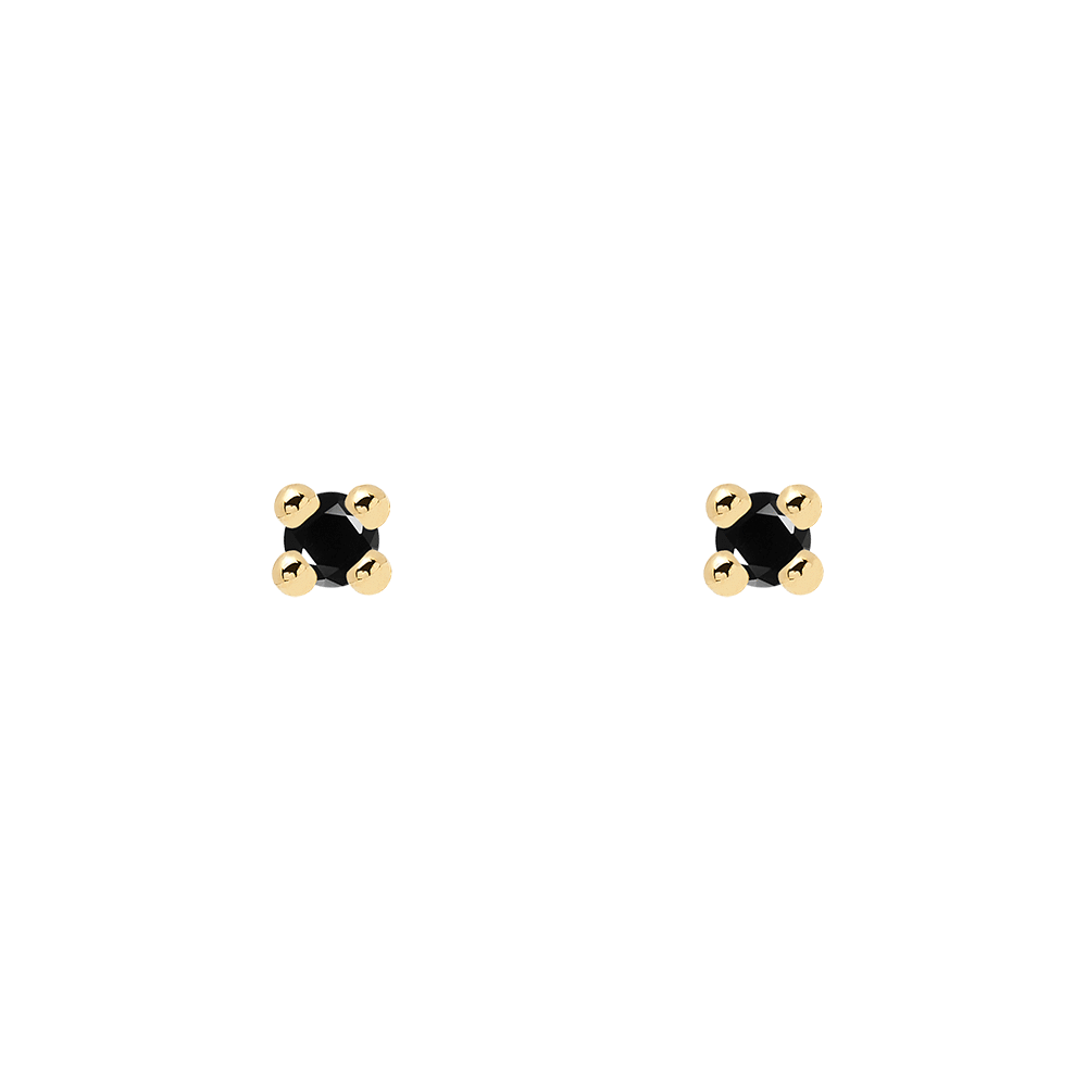 Black Essentia Gold Earrings