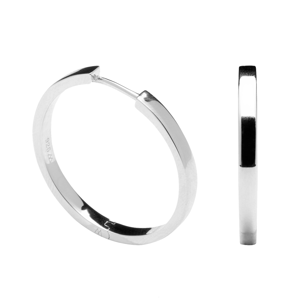 Grand Malai silver earrings